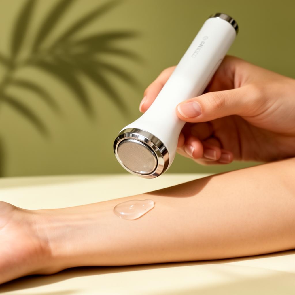 Procedimento estético em andamento com aparelho de ultrassom corporal